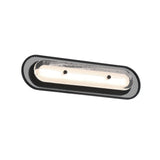 Vance LED Wall Sconce 22", Matte Black and Textured Glass