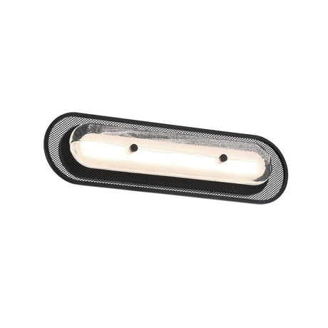 Vance LED Wall Sconce 22", Matte Black and Textured Glass