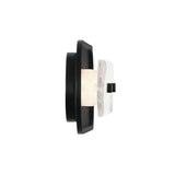 Vance LED Wall Sconce 22", Matte Black and Textured Glass