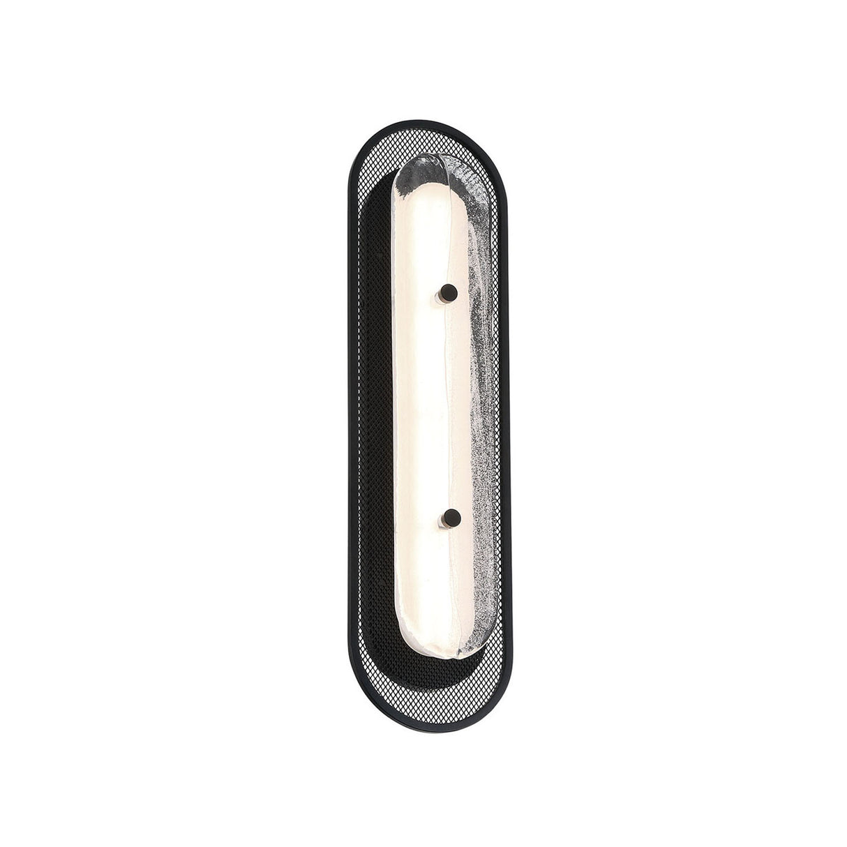 Vance LED Wall Sconce 22", Matte Black and Textured Glass