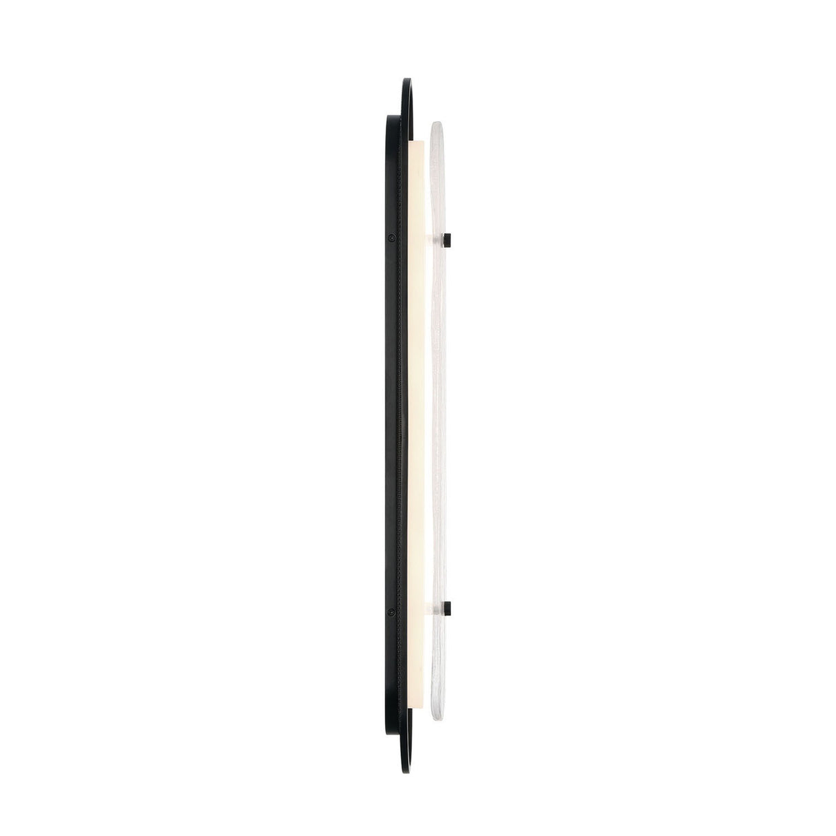 Vance LED Wall Sconce 30", Matte Black and Textured Glass