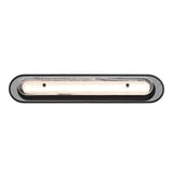 Vance LED Wall Sconce 30", Matte Black and Textured Glass