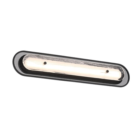 Vance LED Wall Sconce 30", Matte Black and Textured Glass