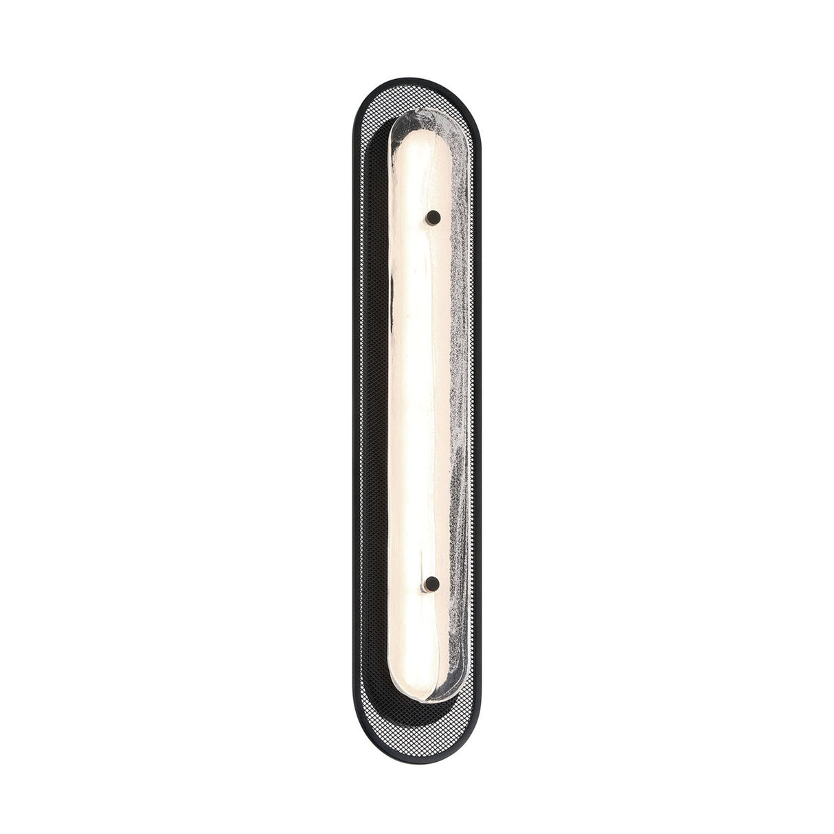 Vance LED Wall Sconce 30", Matte Black and Textured Glass