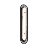 Vance LED Wall Sconce 30", Matte Black and Textured Glass