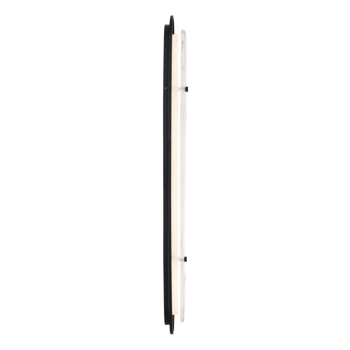 Vance LED Wall Sconce 38", Matte Black and Textured Glass