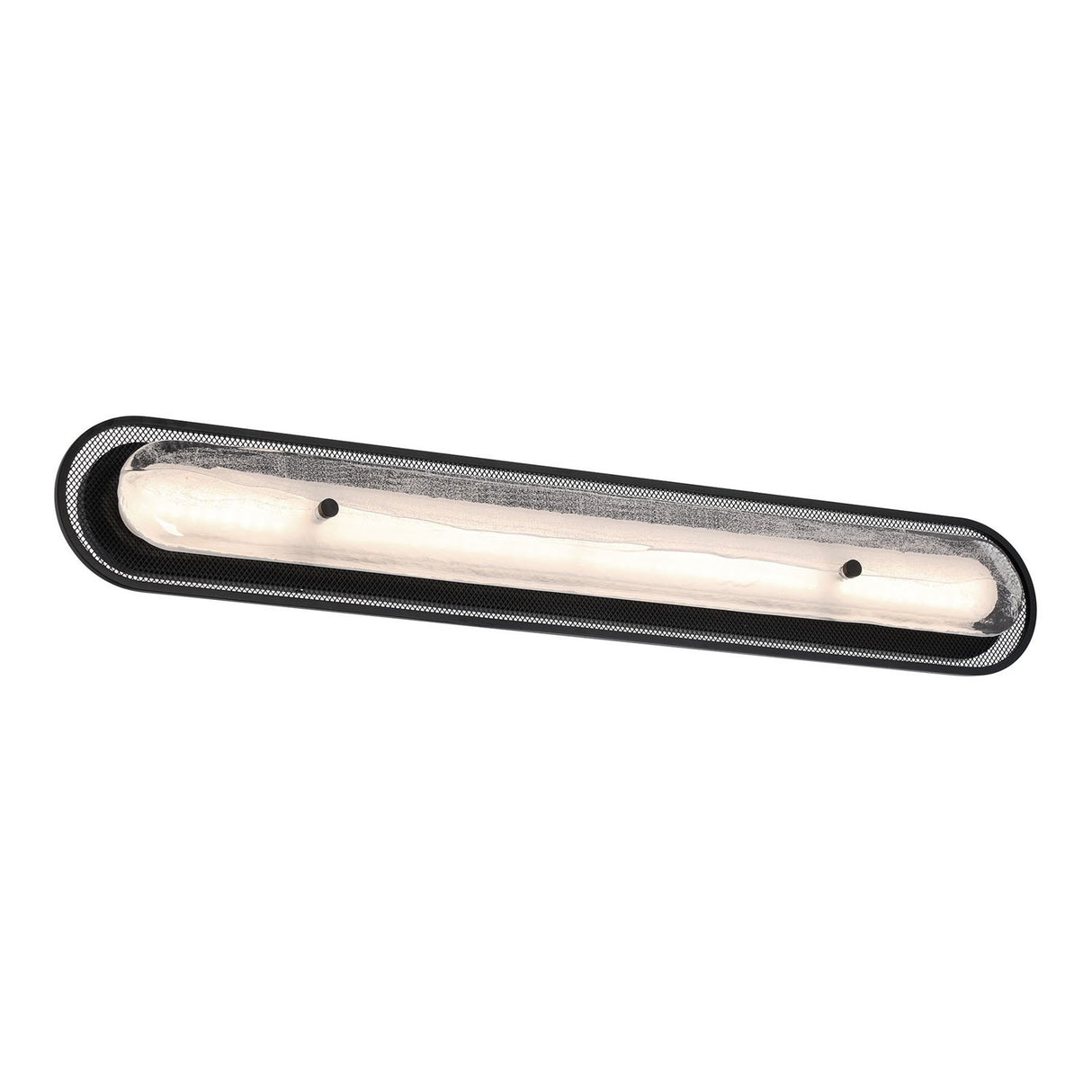 Vance LED Wall Sconce 38", Matte Black and Textured Glass