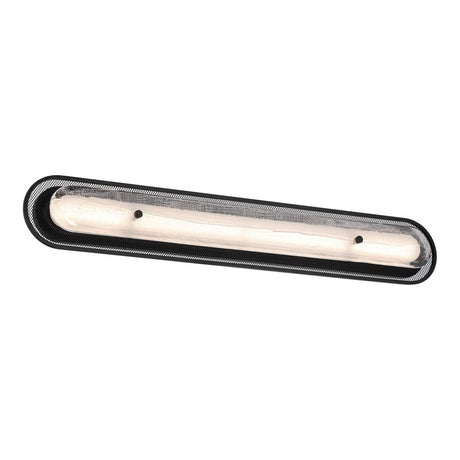 Vance LED Wall Sconce 38", Matte Black and Textured Glass