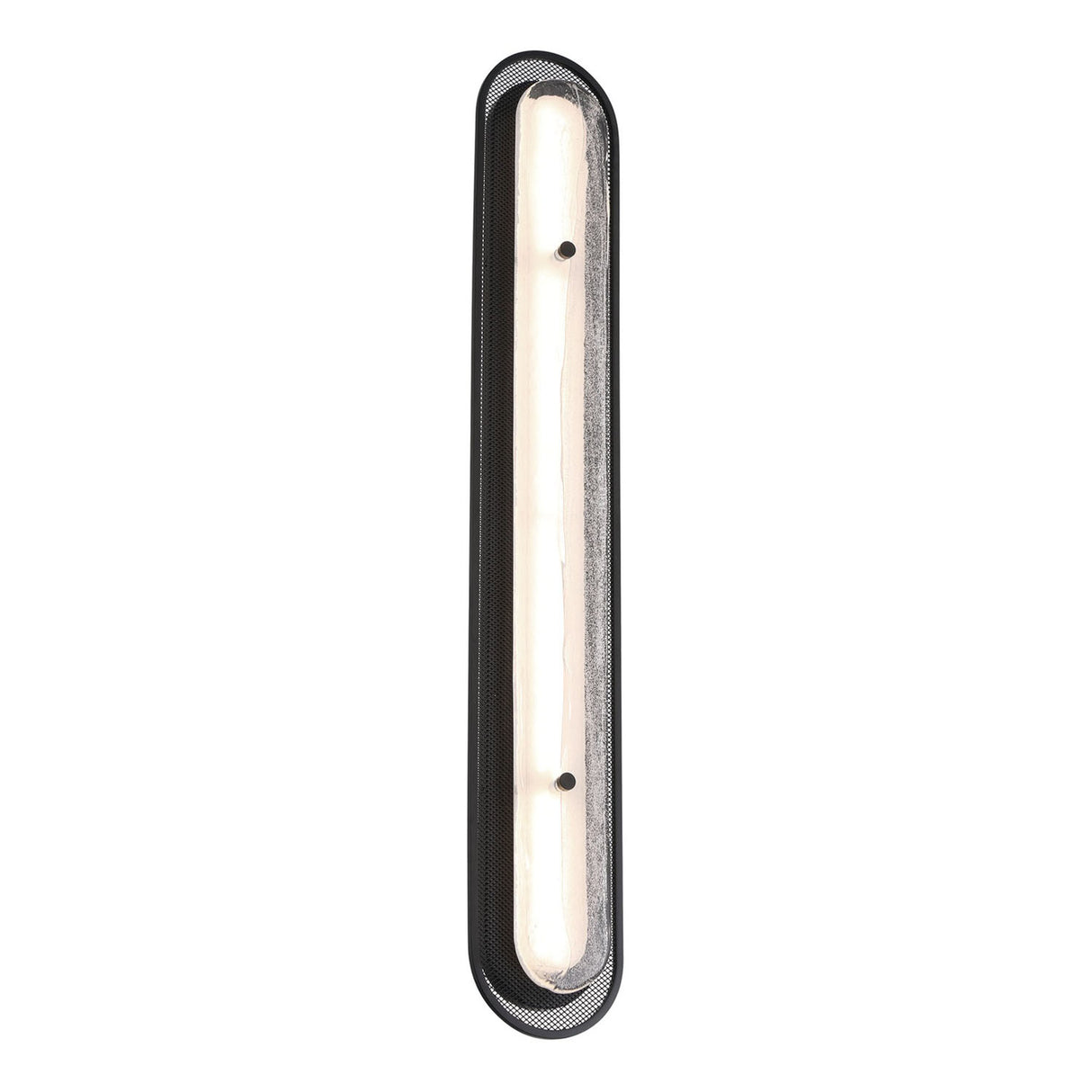 Vance LED Wall Sconce 38", Matte Black and Textured Glass