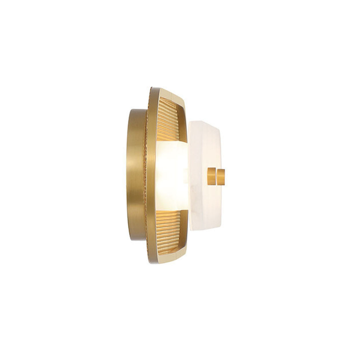 Vance LED Wall Sconce 22", Brass and Alabaster