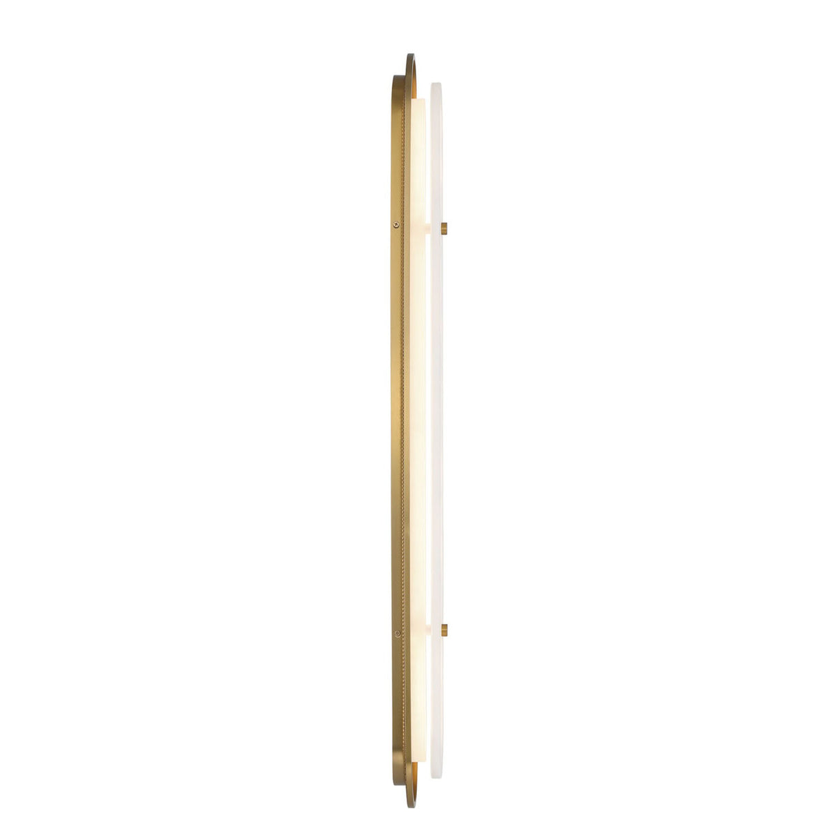 Vance LED Wall Sconce 38", Brass and Alabaster