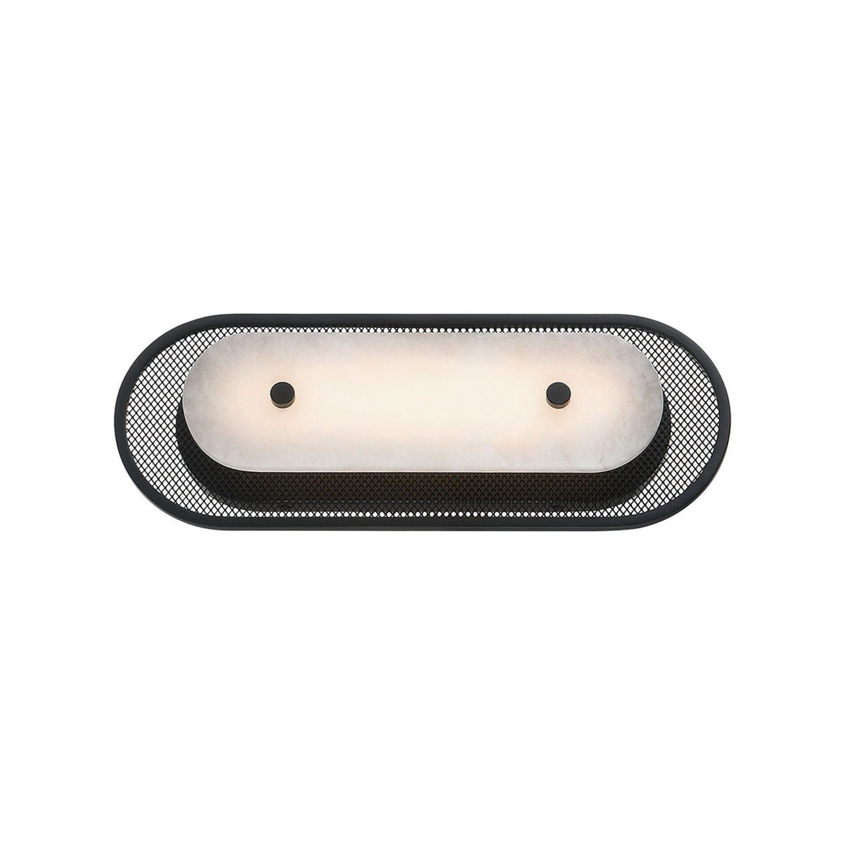 Vance LED Wall Sconce 16", Matte Black and Alabaster
