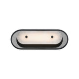 Vance LED Wall Sconce 16", Matte Black and Alabaster