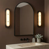 Vance LED Wall Sconce 22" for Modern home with Warm Brown Walls
