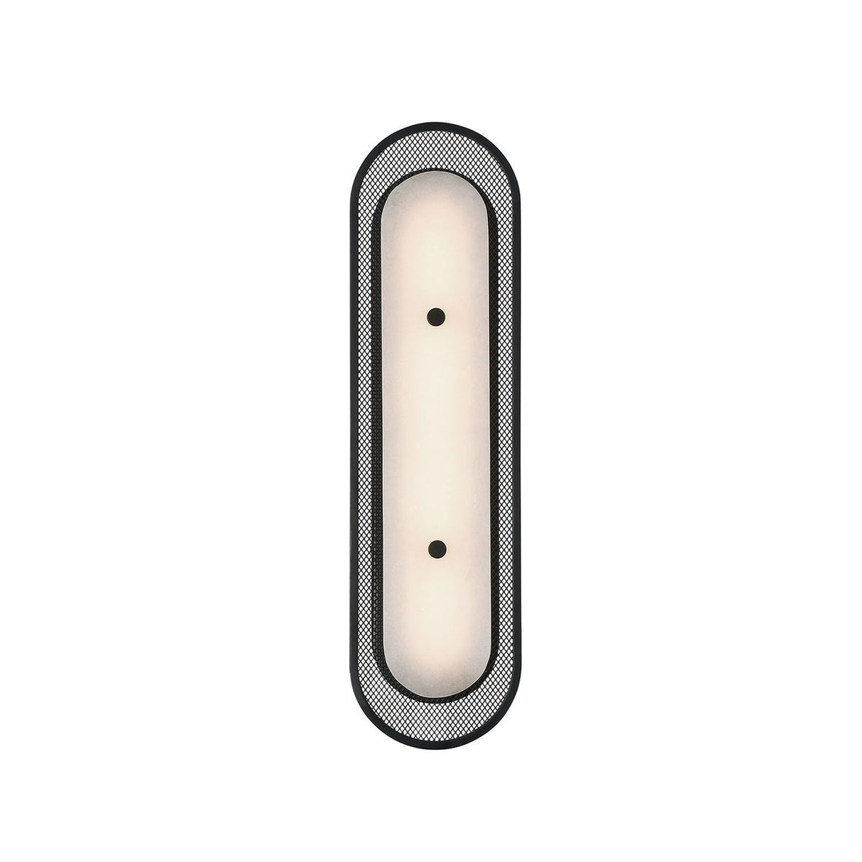 Vance LED Wall Sconce 22", Matte Black and Alabaster