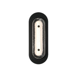 Vance LED Outdoor Wall Light 16", Black and Textured Glass
