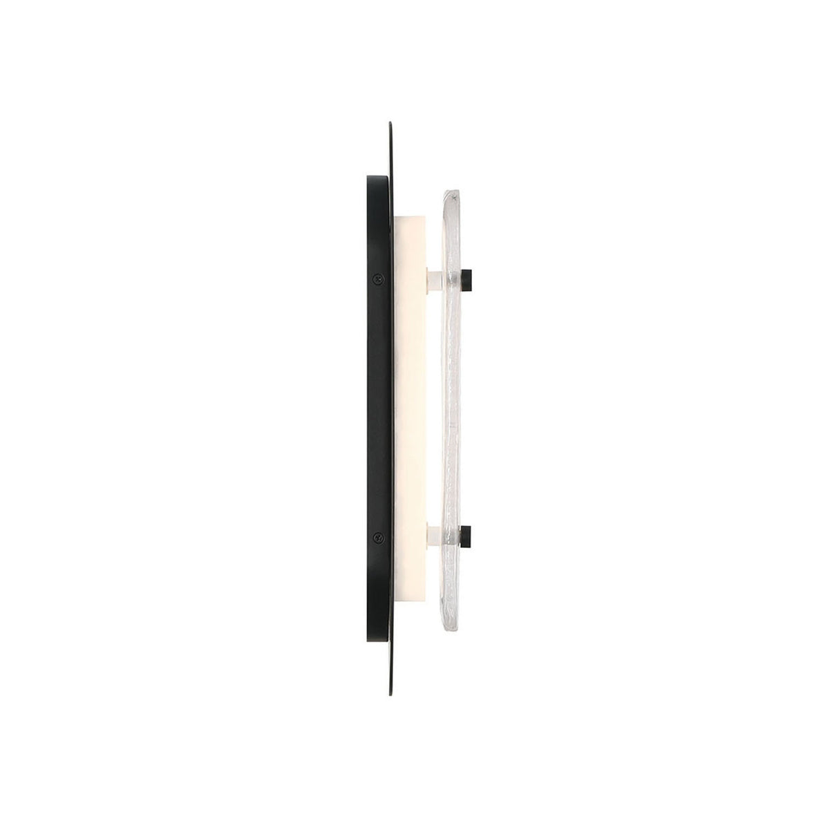 Vance LED Outdoor Wall Light 16", Black and Textured Glass