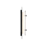 Vance LED Outdoor Wall Light 16", Black and Textured Glass