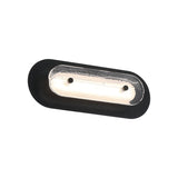 Vance LED Outdoor Wall Light 16", Black and Textured Glass
