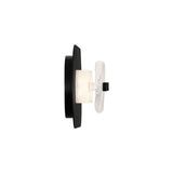 Vance LED Outdoor Wall Light 16", Black and Textured Glass