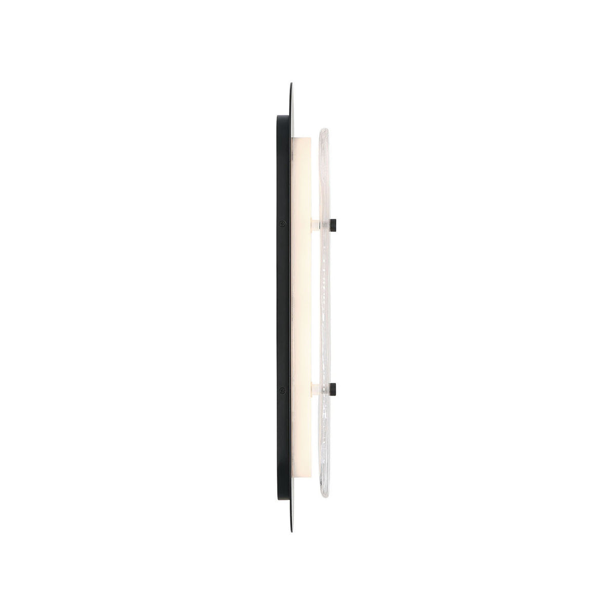 Vance LED Outdoor Wall Light 22", Black and Textured Glass