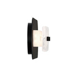 Vance LED Outdoor Wall Light 22", Black and Textured Glass