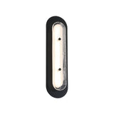 Vance LED Outdoor Wall Light 22", Black and Textured Glass