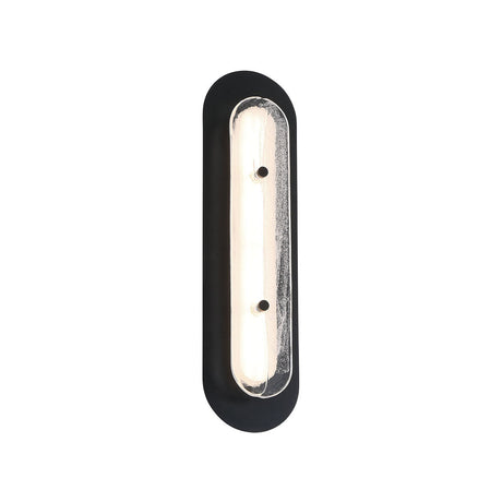 Vance LED Outdoor Wall Light 22", Black and Textured Glass