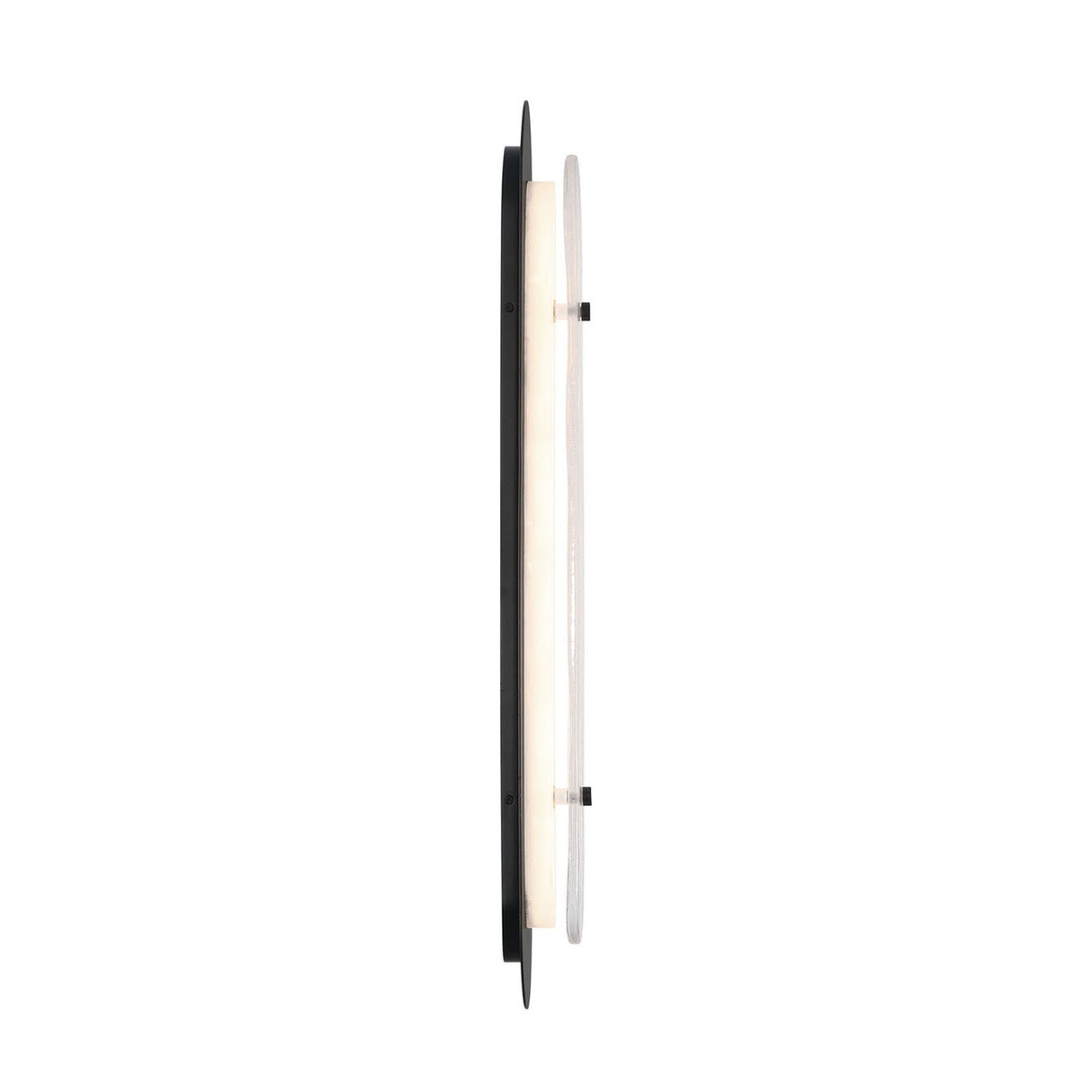 Vance LED Outdoor Wall Light 30", Black and Textured Glass