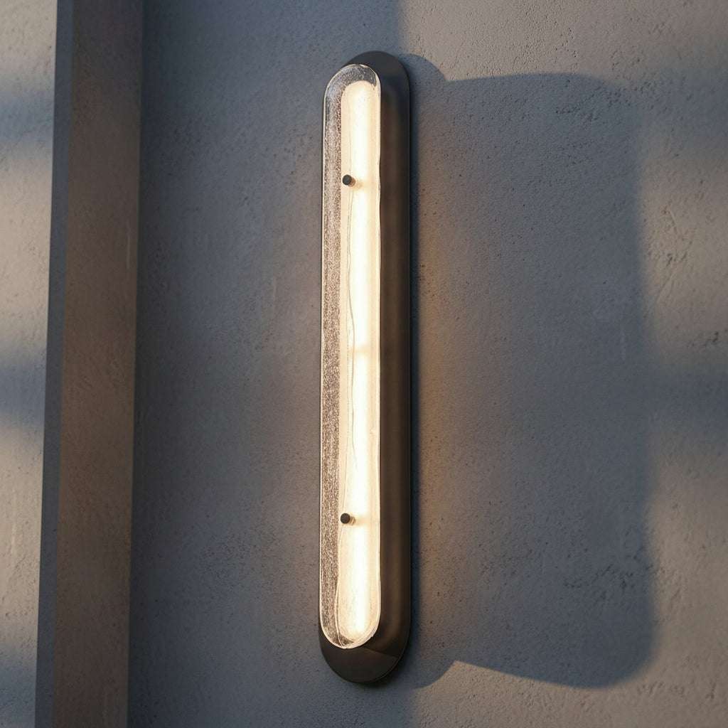 Vance LED Outdoor Wall Light 38" for Modern home with Gray Siding