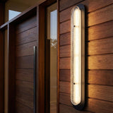 Vance LED Outdoor Wall Light 38" for Modern home with Brown Wood