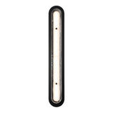 Vance LED Outdoor Wall Light 38", Black With Textured Glass