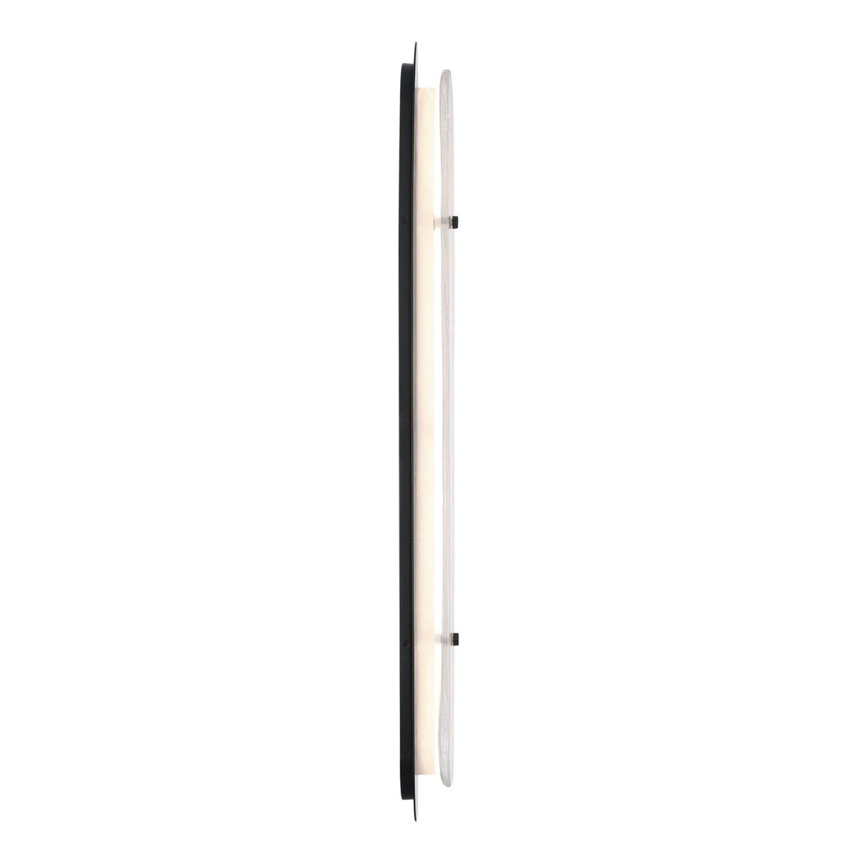 Vance LED Outdoor Wall Light 38", Black With Textured Glass