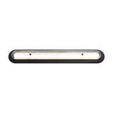 Vance LED Outdoor Wall Light 38", Black With Textured Glass