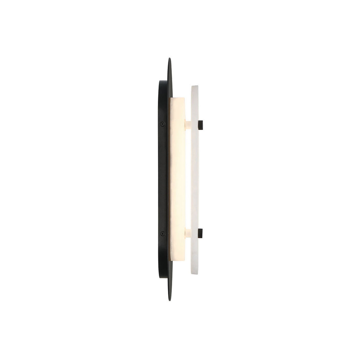Vance LED Outdoor Wall Light 16", Black and Alabaster