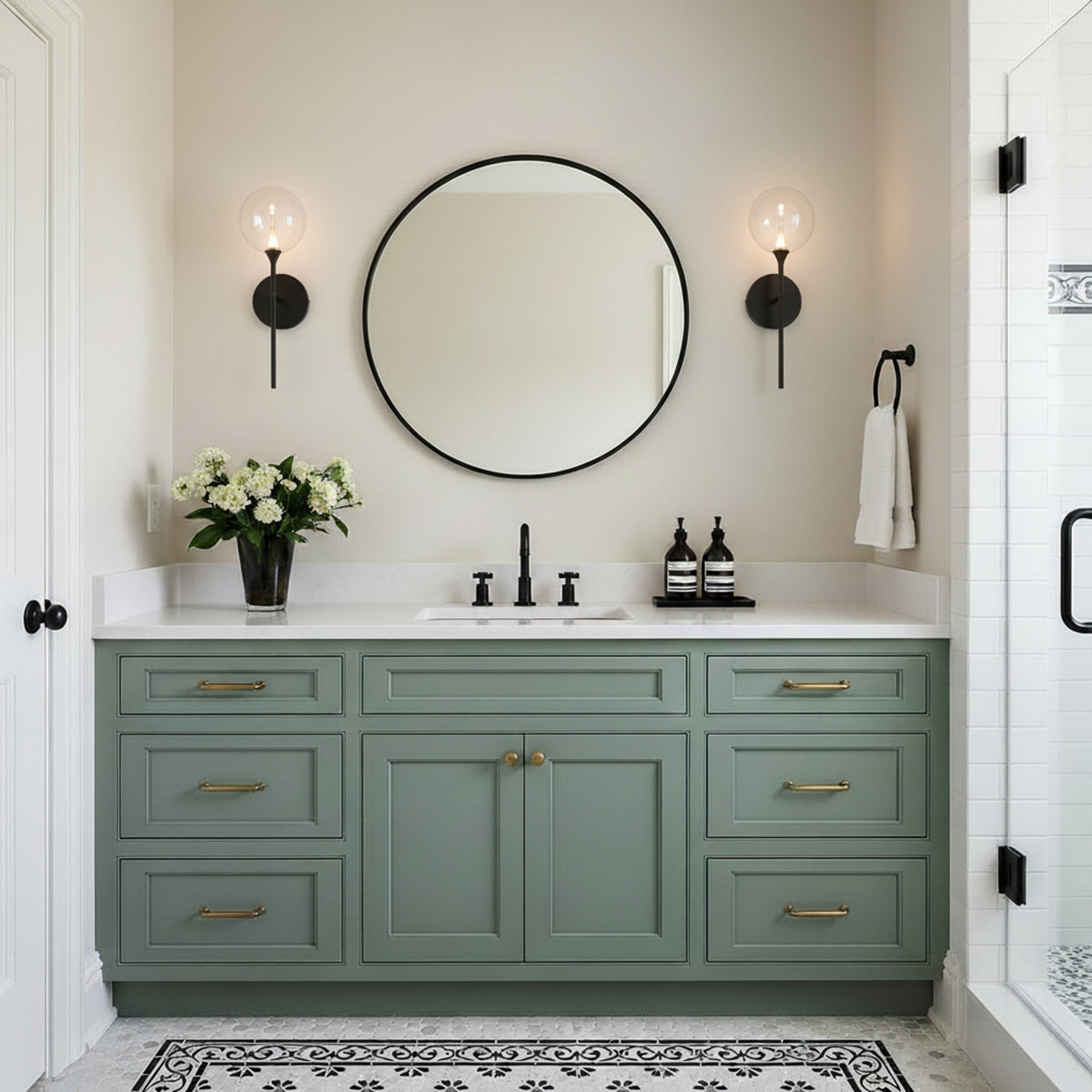 Eaton LED Wall Sconce 19" for Modern Farmhouse home with White Siding