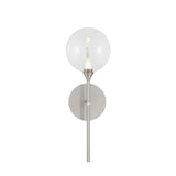 Eaton LED Wall Sconce 19", Satin Nickel and Clear Glass