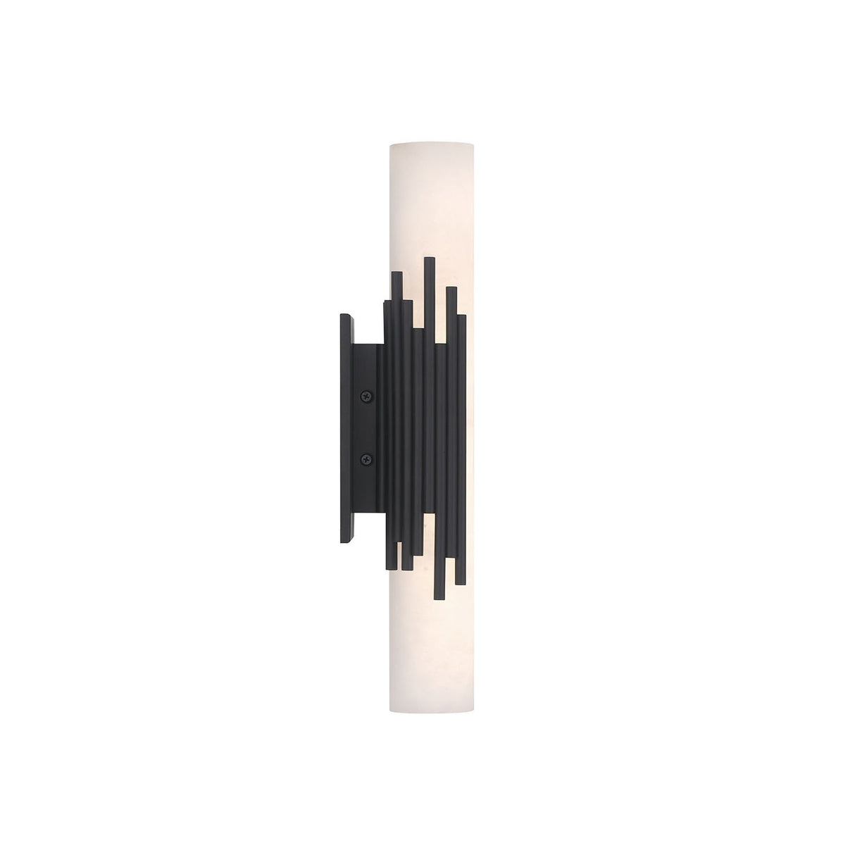 Delya Indoor/Outdoor LED Wall Sconce 16", Urban Bronze and Alabaster
