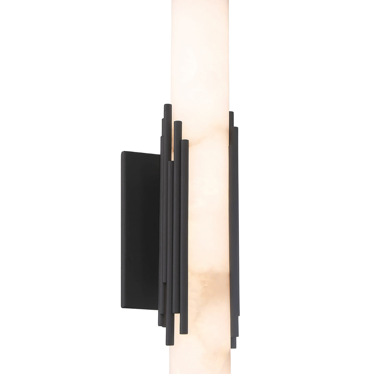 Delya Indoor/Outdoor LED Wall Sconce 22", Urban Bronze and Alabaster