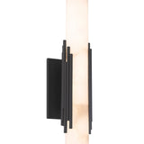 Delya Indoor/Outdoor LED Wall Sconce 22", Urban Bronze and Alabaster