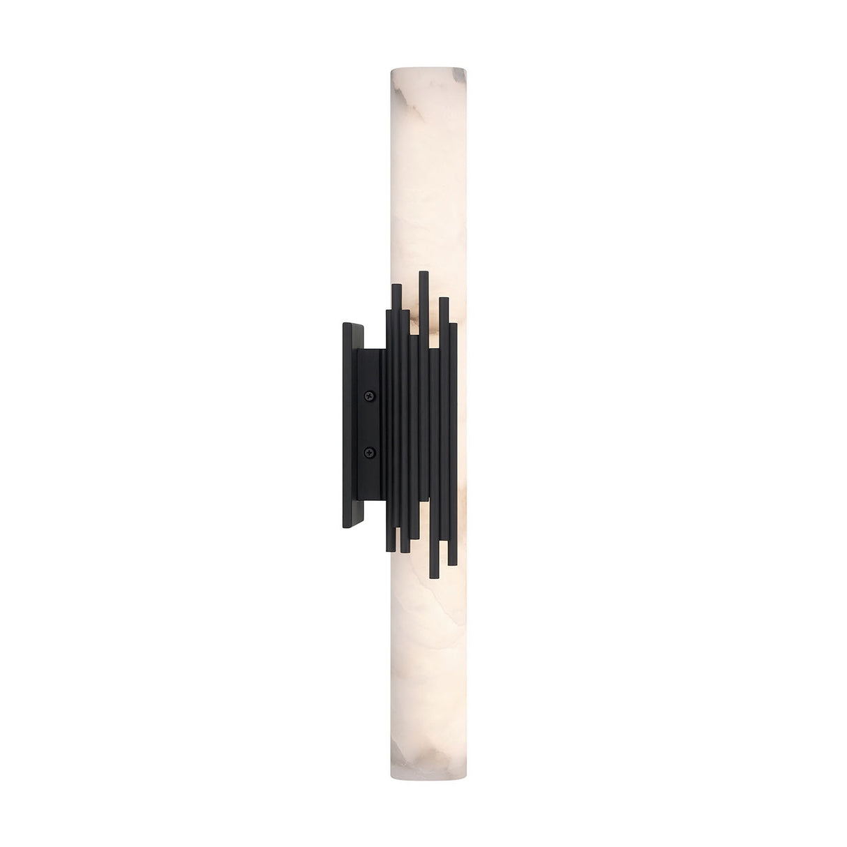 Delya Indoor/Outdoor LED Wall Sconce 22", Urban Bronze and Alabaster