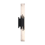 Delya Indoor/Outdoor LED Wall Sconce 22", Urban Bronze and Alabaster