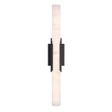 Delya Indoor/Outdoor LED Wall Sconce 28", Urban Bronze and Alabaster