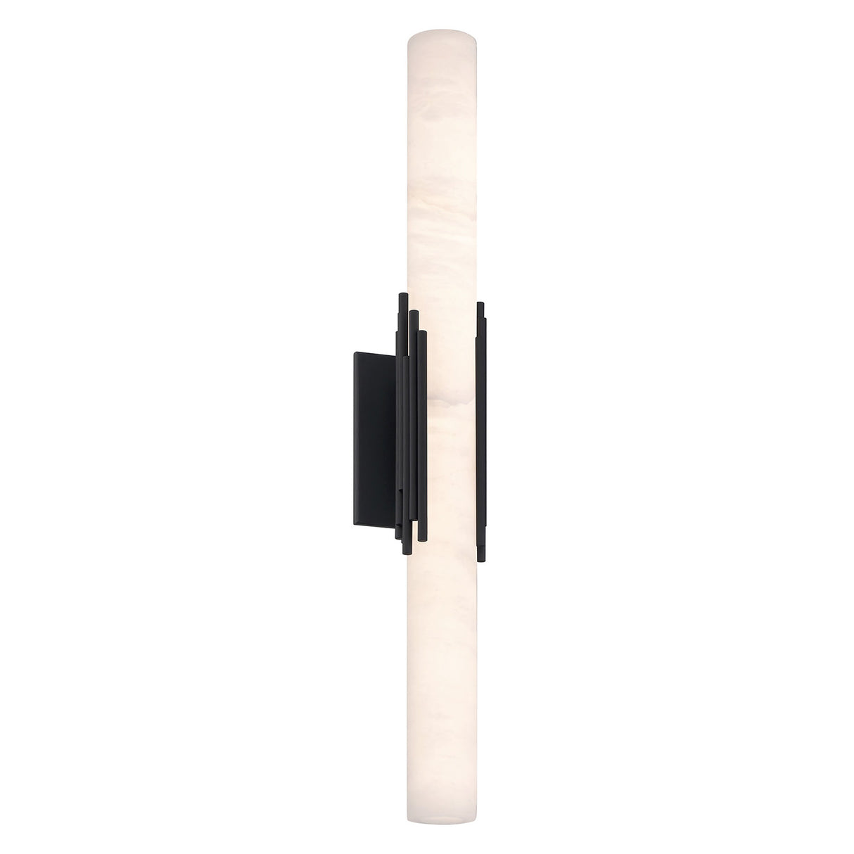 Delya Indoor/Outdoor LED Wall Sconce 28", Urban Bronze and Alabaster