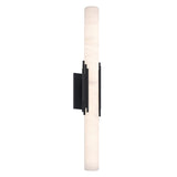 Delya Indoor/Outdoor LED Wall Sconce 28", Urban Bronze and Alabaster