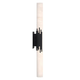 Delya Indoor/Outdoor LED Wall Sconce 28", Urban Bronze and Alabaster