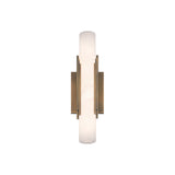 Delya LED Wall Sconce 16", Antique Brass and Alabaster