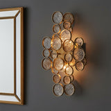 Denali Wall Sconce 18", Antique Gold with Topaz Glass