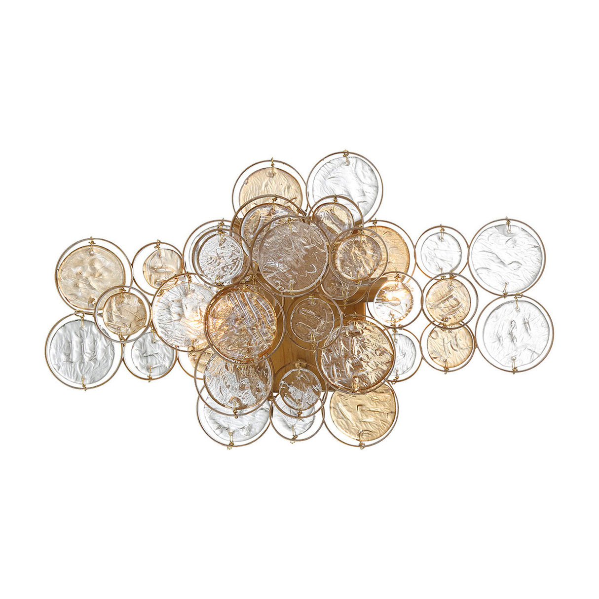 Denali Wall Sconce 18", Antique Gold with Topaz Glass