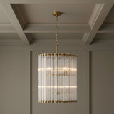 Nori 8 Light Chandelier 22" for Modern home with Gray Walls